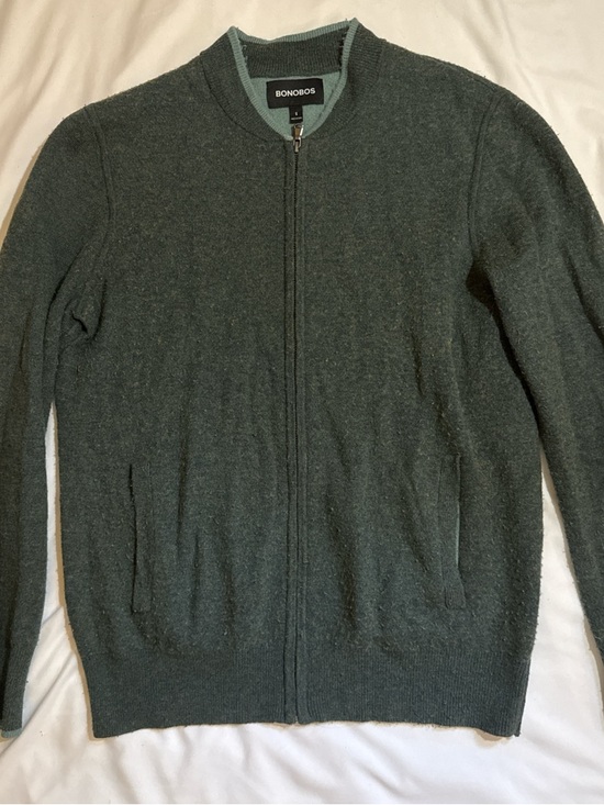 Bonobos Other - Bonobos Men's Dark Green Full-Zip Sweater